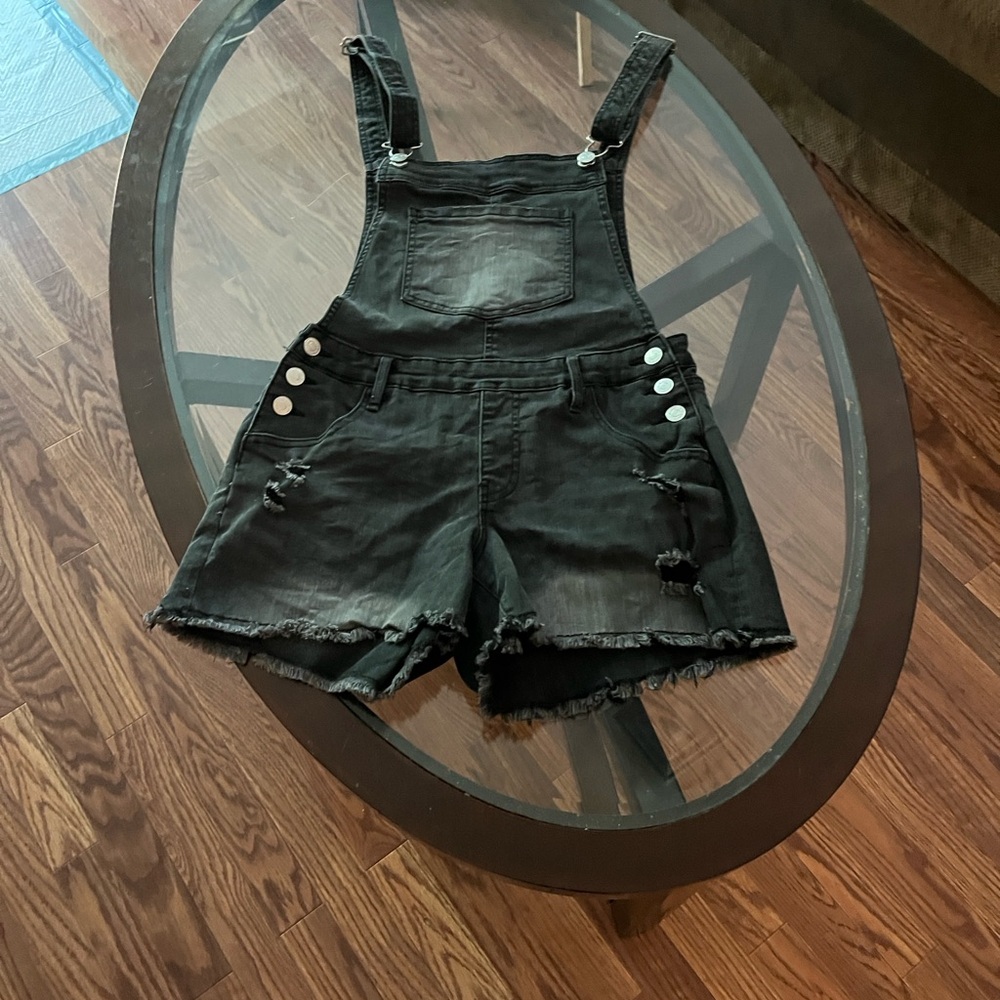 Stylish Black Denim Overalls for Women